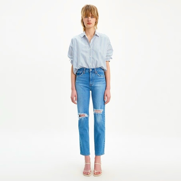 LEVI’S Wedgie Fit Ankle Jeans Charleston Breeze Medium Wash 22861-0059 30 - Picture 1 of 11
